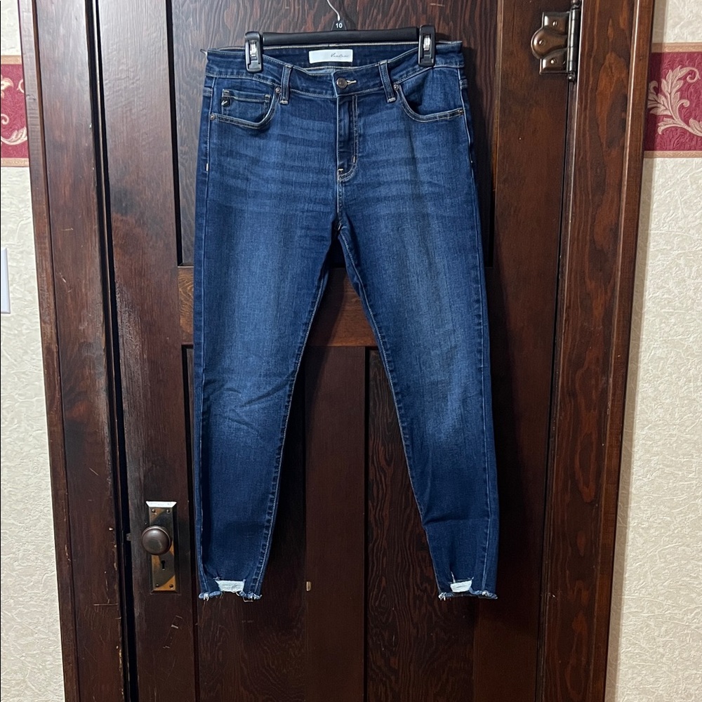 KanCan Dark Blue Mid Rise Ankle Jeans